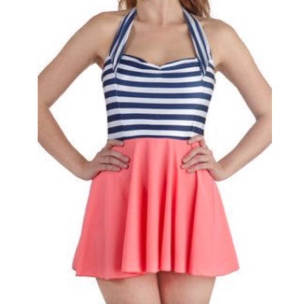 ModCloth Nautical Swim Dress